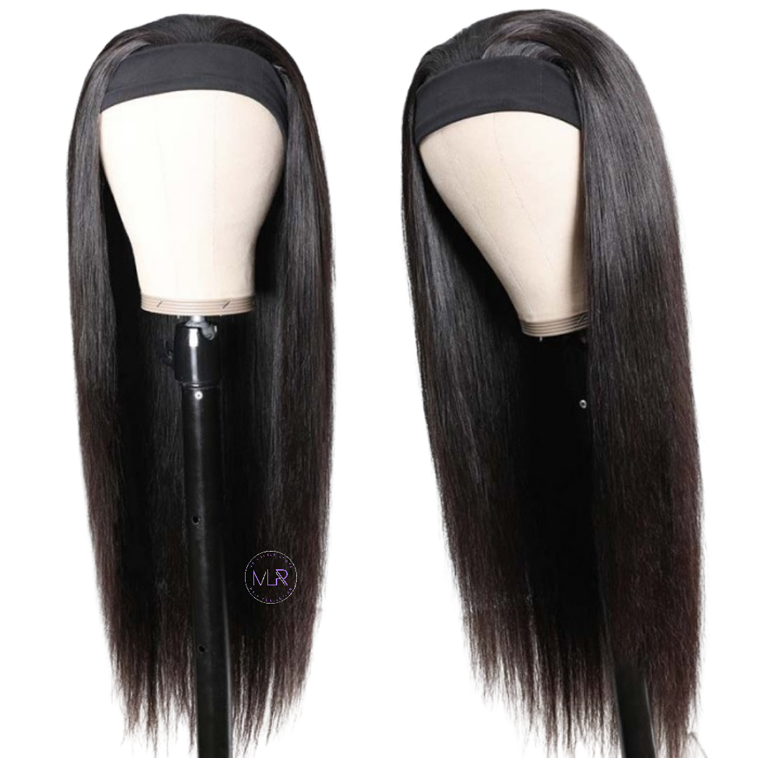 Silky Straight Headband Wig